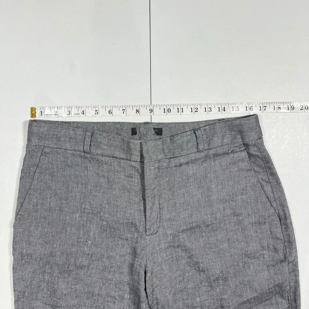Banana Republic‎ Preppy Linen Cotton Straight Leg Trousers Pants Womens 10 Boho